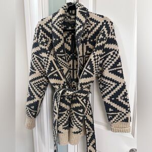 NWT BANANA REPUBLIC HERITAGE JACQUARD CARDIGAN SIZE SMALL
